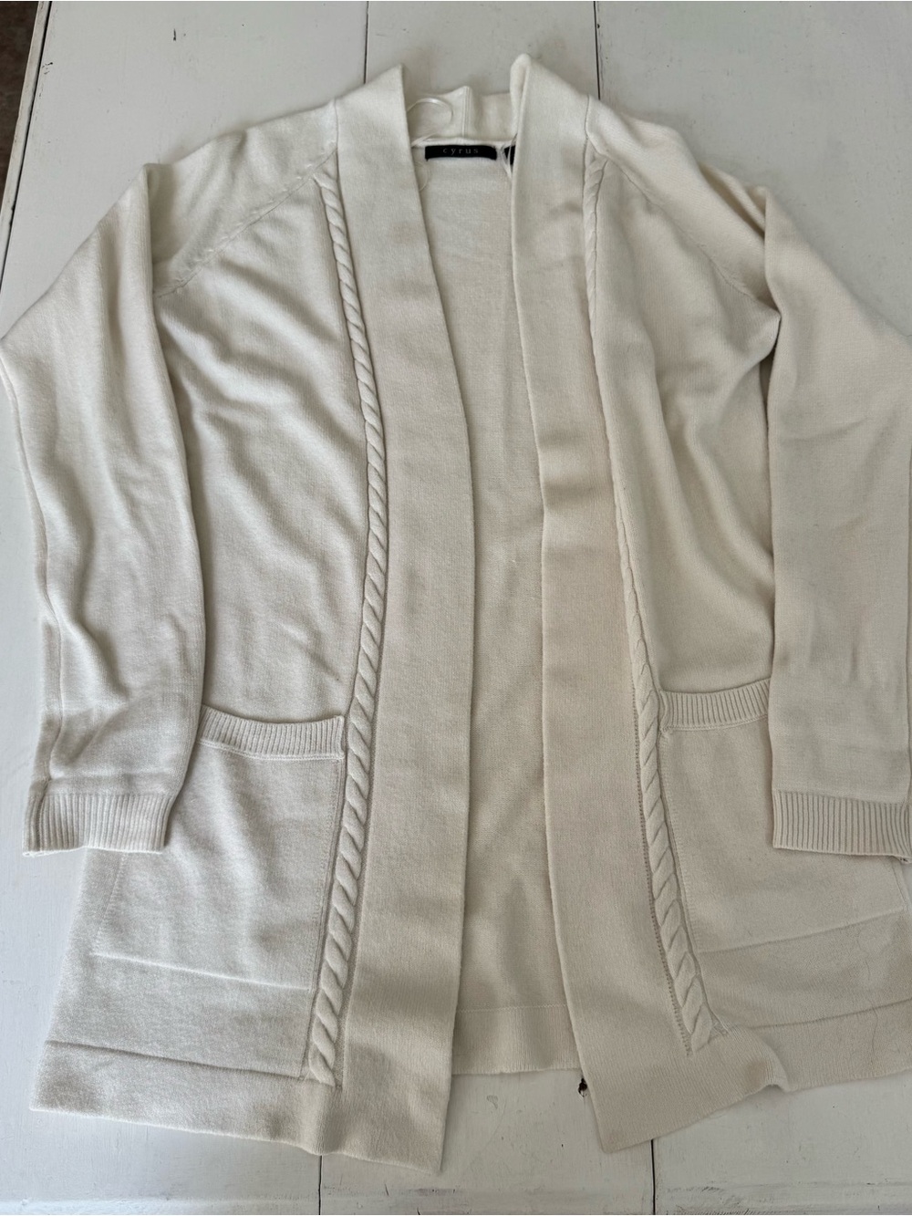 Cryrus Cream Cardigan Size Smal